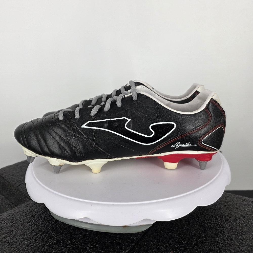 Joma Aguila SG Soccer Cleats Men's 8.5 Black Red White Soft Ground Studs Shoes